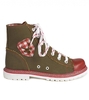 Trachtenstiefel D436 Jacky Leinen braun rot