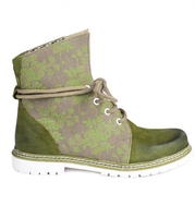 Trachtenstiefel D469 Janina Leinen /Leder nuss apfel