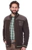 Trachtenstrickjacke Baldo dunkelbraun grün
