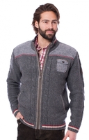 Trachtenstrickjacke Baldo mittelgrau
