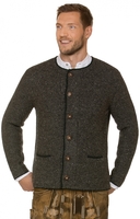 Trachtenstrickjacke urig Walden kiesel grau