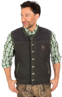 Trachtenstrickweste RAMSAU dunkelgrau-grün