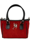 Trachtentasche TA30880 Veloursleder bordeaux