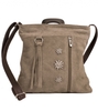 Wildledertasche TA30300 mit Edelweiss,  grau braun