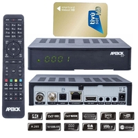 Apebox C2 4K UHD H.265 LAN DVB-S2X DVB-C/T2 Multistream Combo Receiver mit TIVUSAT Karte