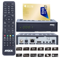 Apebox S2 Full HD H.265 LAN DVB-S2 Sat Receiver mit HD TIVUSAT Karte aktiviert