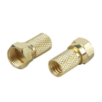 F-Stecker 7mm 100 Stück vergoldet