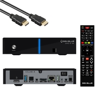 GigaBlue UHD IP 4K USB HDMI SD Karte 1x DVB-C/T2 Single Tuner H.265 Multiroom Receiver Schwarz