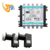GT-SAT Unicable-Multiswitch GT-dMS2T 2x16UB für bis zu 32 Teilnehmer - 4K/UHD + 2X Wideband LNBs