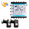 GT-SAT Unicable-Multiswitch GT-dMS4T 4x16UB für bis zu 64 Teilnehmer - 4K/UHD + 2X Wideband LNBs
