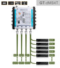 GT-SAT Unicable-Multiswitch GT-dMS4T 4x16UB für bis zu 64 Teilnehmer - 4K/UHD
