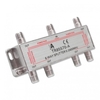 SAT-Verteiler 6-fach,  Splitter,  F-Anschlüsse