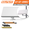 Selfsat H21D2+ 2 TV Teilnehmer SAT Flachantenne FLAT + profi Fensterdurchführung FULL HD