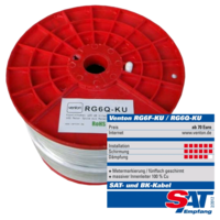 Venton Koaxial Sat Kabel RG6Q-KU 130dB 4-fach geschirmt High Quality 100m Rolle