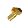 Winkel F-Kompressionsstecker 6, 8-7, 2mm Vollmetall Gold HQ 90°