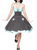 1950er Jahre Kostüm Pin Up Girl Vintage Kleid Polka Dot Rockabilly Kleid