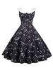 1950er Jahre Vintage Kleid Rot Peter Pan Kragen Hinweis Druckmuster Swing Kleid Retro Kleid