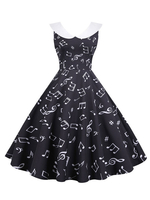 1950er Jahre Vintage Kleid Rot Peter Pan Kragen Hinweis Druckmuster Swing Kleid Retro Kleid