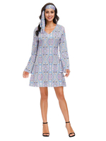 1970 Kleid Karneval Kostüm Hippie-Mädchen-Kostüm