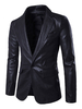 2020 Blazer Herren Casual Anzüge PU im casualen Stil REGULAR FIT mit figurbetonendem Design und Umlegekragen für Herren