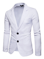 2020 Blazer Herren Casual Jacke gemischten Baumwollen für Alltag REGULAR FIT Alltagskleidung mit Umlegekragen für Herren