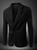2020 Blazer Herren für Herbst mit figurbetonendem Design und Umlegekragen im casualen Stil Baumwolle für Straßen-Style und Herren
