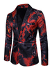 2020 Blazer Herren mit Print Alltagskleidung REGULAR FIT und Umlegekragen gemischten Baumwollen Casual Anzüge für Herren