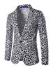 2020 Blazer Herren mit Print und figurbetonendem Design REGULAR FIT und Umlegekragen im casualen Stil gemischten Baumwollen für Alltag Casual Anzüge