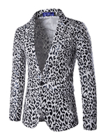 2020 Blazer Herren mit Print und figurbetonendem Design REGULAR FIT und Umlegekragen im casualen Stil gemischten Baumwollen für Alltag Casual Anzüge