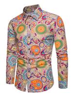 2020 Hawaii Hemd aus mit Print REGULAR FIT Leinen