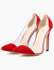 2020 Modische High Heels aus Hochzeit Party Plusgröße mit Farbblock für Damen