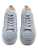 2020 Sneaker aus Herren Veloursleder mit Ziernieten in Hellgrauim casualen Stil
