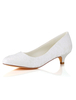 2020Brautschuhe aus mit Spitzen Hochzeit Party im eleganten Stil in Elfenbeinfarbe Pump