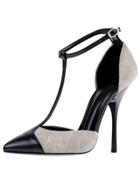 2022Sexy High Heels Stiletto heel Sandal mit T-Stripes in Zweifarben