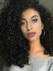 22 inches schulterlange Perücke aus Synthetik-Haar in Schwarz Afrofrisur