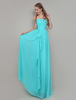 A-Linie-Brautjungfernkleid aus Chiffon in Blau Kleider für Hochzeitsgäste
