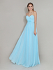 A-Linie-Brautjungfernkleid aus Chiffon in Hellblau Milanoo