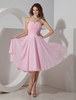 A-Linie-Brautjungfernkleid aus Chiffon in Rosa