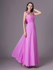 A-Linie-Brautjungfernkleid aus Chiffon in Zartlila