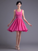A-Linie-Brautjungfernkleid in Fuchsienfarbe