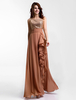 A-Linie-Brautjungfernkleid mit Pailletten in Golden Milanoo