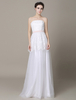 A-Linie-Brautkleid aus mit trägerlosem Design und Spitzen Mit Schleppe in Elfenbeinfarbe Milanoo