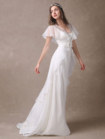A-Linie-Brautkleid in Elfenbeinfarbe Milanoo
