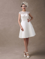 A-Linie-Brautkleid in Elfenbeinfarbe Milanoo