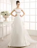 A-Linie-Brautkleid mit Carmenausschnitt in Elfenbeinfarbe Milanoo