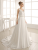 A-Linie-Brautkleid mit Hof-Schleppe in Elfenbeinfarbe Milanoo