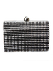 Abend Clutch Bridal Hochzeit Cord Schwarz Strass Perlen Party Handtaschen