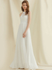 Abendkleid A Line Juwel Hals Chiffon Bodenlangen Applique Abendessen Kleider Partykleid