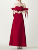 Abendkleid A-Linie Sweetheart Neck Matt Satin Bodenlange Schleifen Formelle Abendkleider