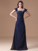 Abendkleid aus Chiffon in Dunkelblau